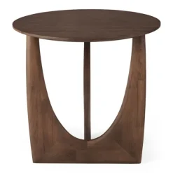 Ethnicraft Teak Geometric Side Table