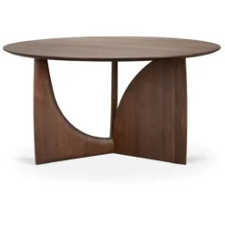 Ethnicraft Teak Geometric Round Dining Table