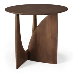 Ethnicraft Teak Geometric Side Table
