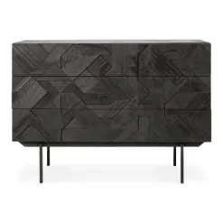 Ethnicraft Teak Graphic Chest of Drawers - 3 Drawers