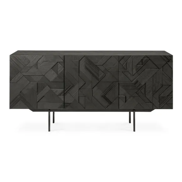Ethnicraft Teak Graphic Sideboard - 3 Door