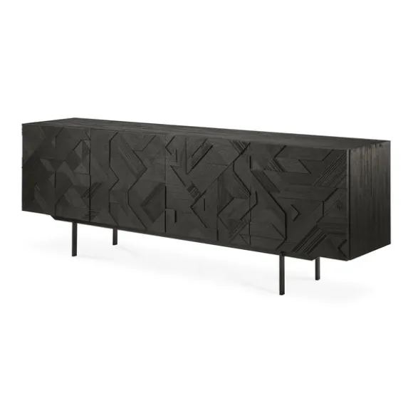 Ethnicraft Teak Graphic Sideboard - 4 Door
