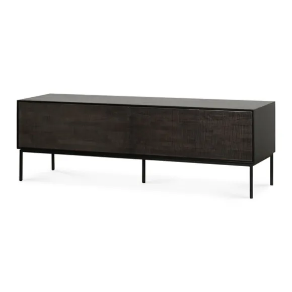 Ethnicraft Teak Grooves TV Cupboard - 1 Flip-down Door/1 Drawer
