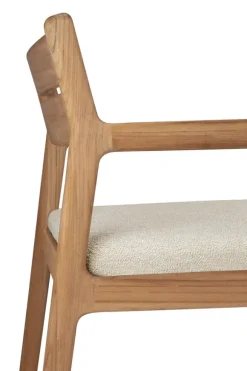 Ethnicraft Teak Jack Outdoor Dining Chair - Fabric