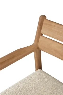 Ethnicraft Teak Jack Outdoor Dining Chair - Fabric
