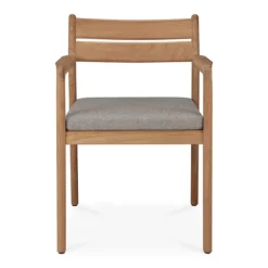 Ethnicraft Teak Jack Outdoor Dining Chair - Fabric
