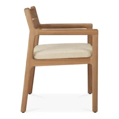 Ethnicraft Teak Jack Outdoor Dining Chair - Fabric