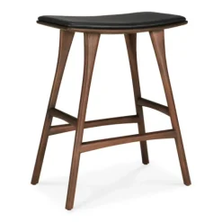 Ethnicraft Teak Osso Counter Stool - Leather