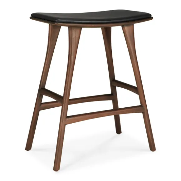 Ethnicraft Teak Osso Counter Stool - Leather