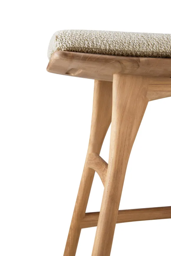 Ethnicraft Teak Osso Outdoor Stool - Fabric