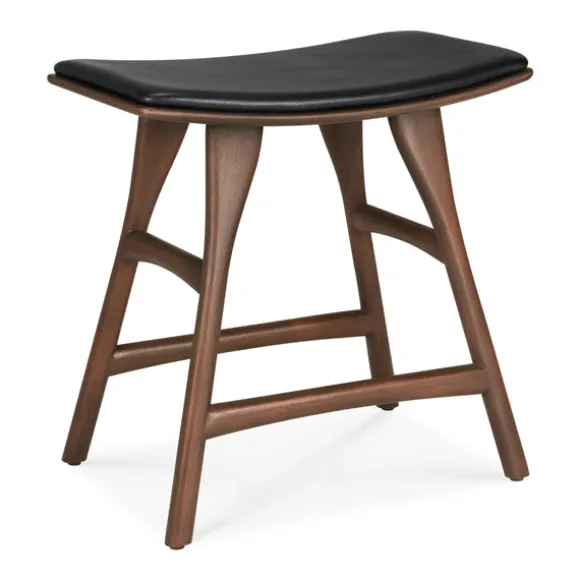 Ethnicraft Teak Osso Stool - Leather