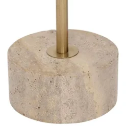 Fino Travertine Side Table - Gold