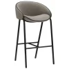 Folium Bar Stool with Leather Piping