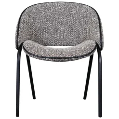 Folium Dining Chair with Leather Piping