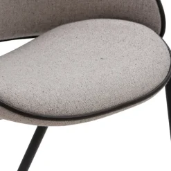 Folium Dining Chair with Leather Piping