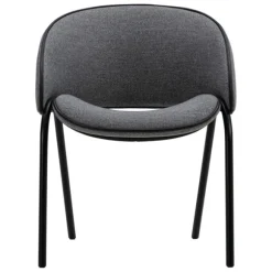 Folium Dining Chair with Leather Piping