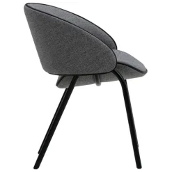 Folium Dining Chair with Leather Piping