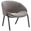 Folium Lounge Chair with Leather Piping