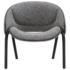 Folium Lounge Chair with Leather Piping