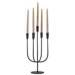 Izma Metal Candle Holder - Black