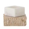 Juta Travertine Votive & Candle Holder - Nature