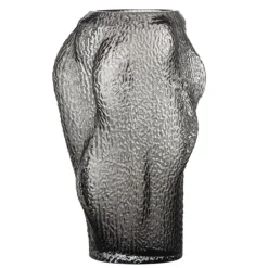 Khalid Glass Vase - Grey