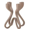 Kir Aluminium Candle Holder - Brown