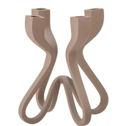 Kir Aluminium Candle Holder - Brown