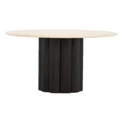 Kora Travertine Round Dining Table