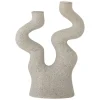 Lance Stoneware Candle Holder - Nature
