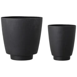 Llion Metal Flowerpot Black - Set of 2