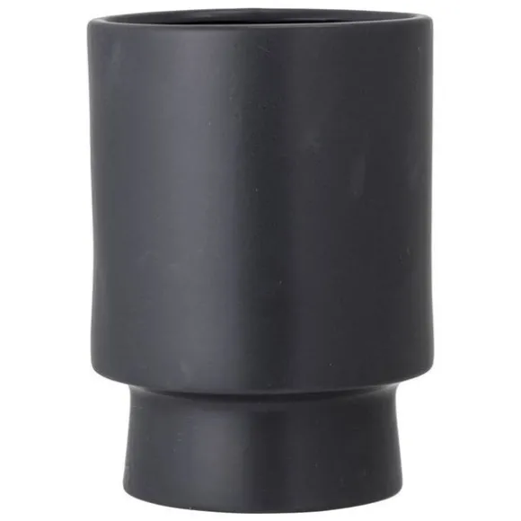 Mac Stoneware Flowerpot - Black