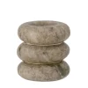 Madisson Marble Short Candlestick - Brown