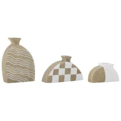 Nezha Terracotta Deco Vase - Nature - Set of 3