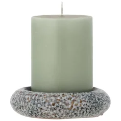 Oshin Stoneware Candle Holder - Grey