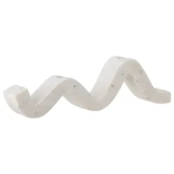 Peggy Marble Candle Holder - White
