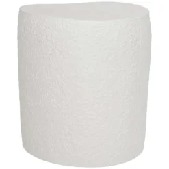 Petra Ceramic Side Table - White
