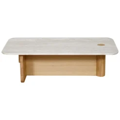 Pivot Rectangular Travertine Coffee Table