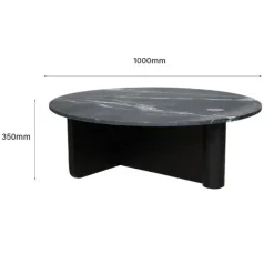 Pivot Round Marble Coffee Table