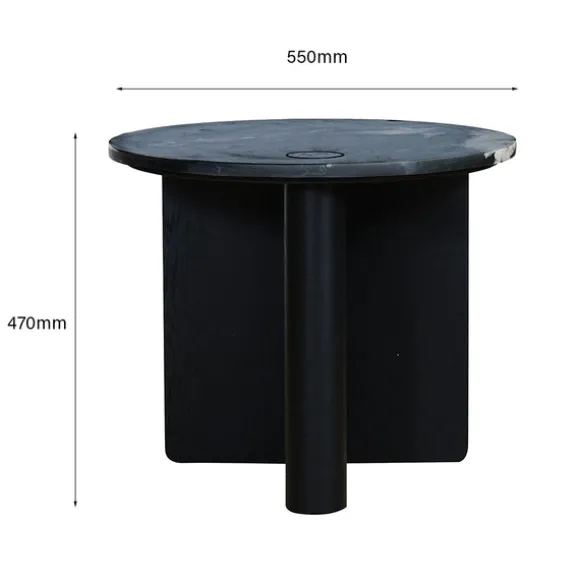 Pivot Round Marble Side Table