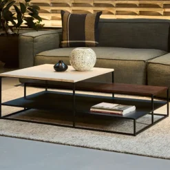 Podium Travertine Rectangular Coffee Table