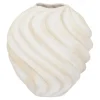 Ribbed Ceramic Vase - Sand