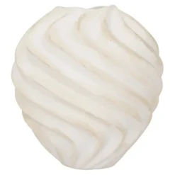 Ribbed Ceramic Vase - Sand