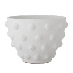 Rokiya Terracotta Flowerpot - White
