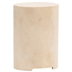 Situation Travertine Round Side Table