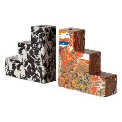 Swirl Stepped Bookends - Set of 2