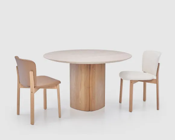 Tathra Travertine Round Dining Table