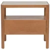 Theo Travertine Wide Bedside Table