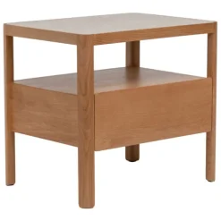 Theo Travertine Wide Bedside Table