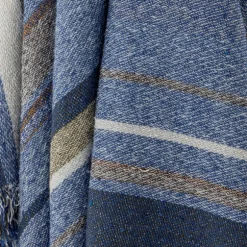 Toscana Recycled Cotton Throw - Blue